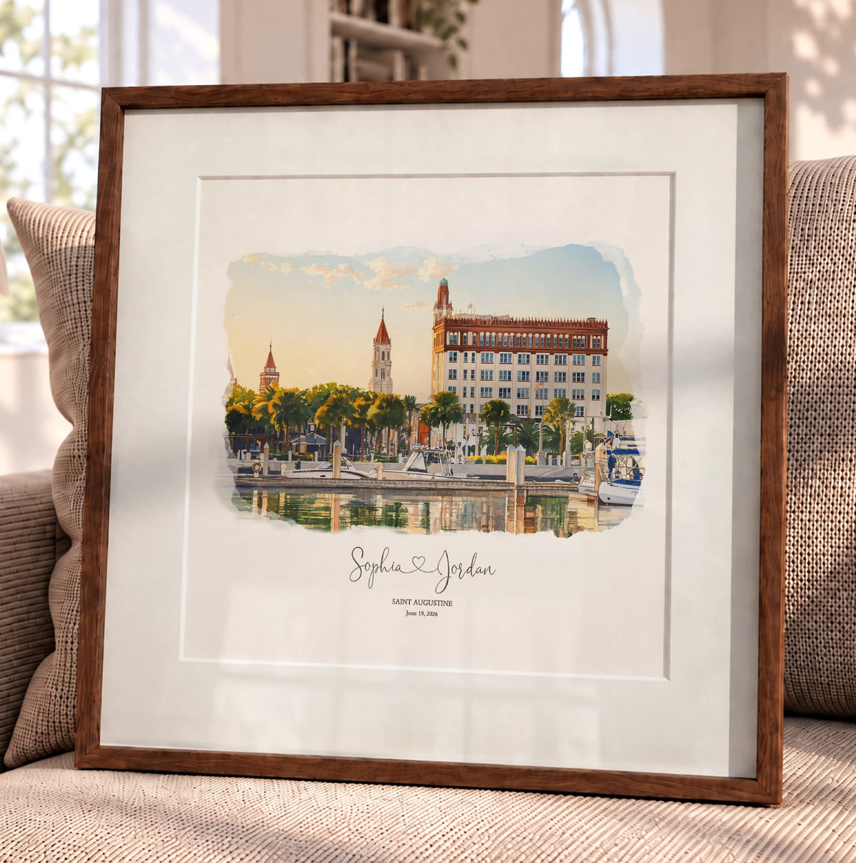 Anniversary gift for her, watercolor art print created from your photo, fine art on premium watercolor paper
