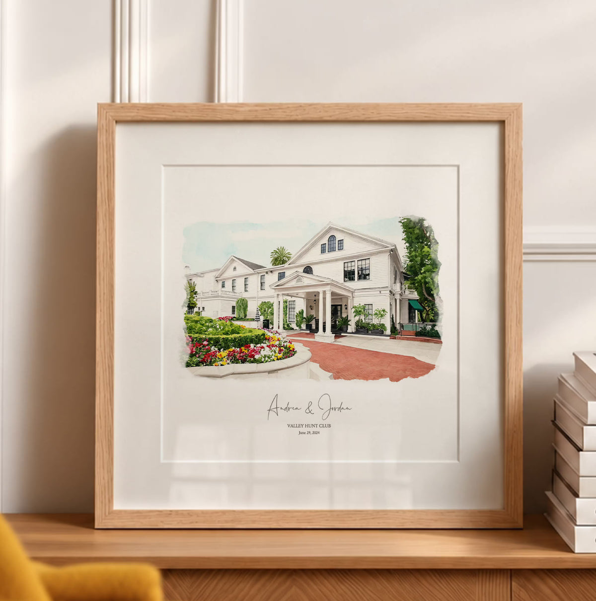 Anniversary gift for him, personalized watercolor art print from your photo, museum-quality archival inks