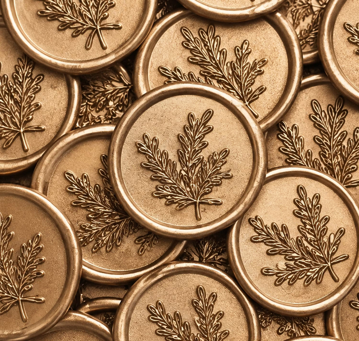 Colored wax seals for invitations and stationery
