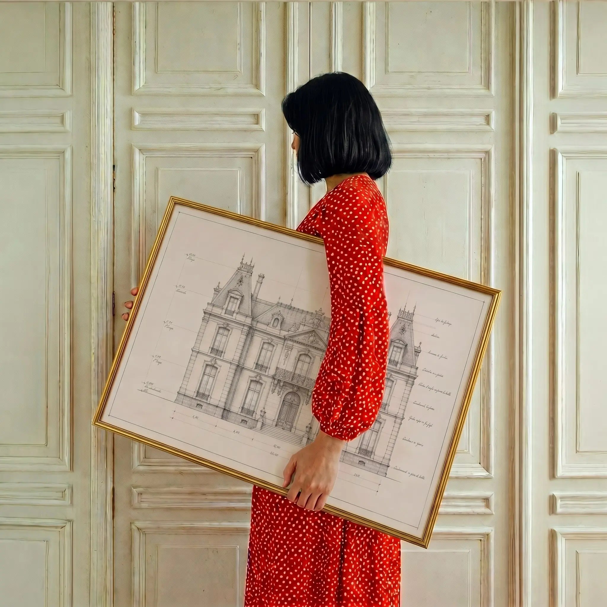Elegant wedding stationery and archival paper design inspired by architectural detail, brand story beginning in 2018