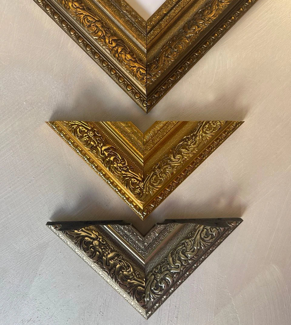 Decorative ornate wood frames with detailed carved pattern