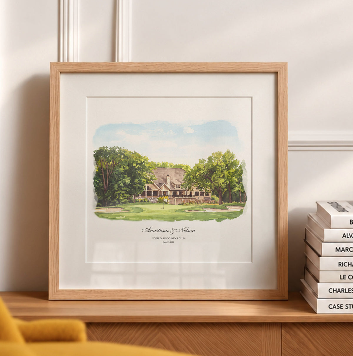 Personalized anniversary gift for couples, watercolor art print from your photo, premium watercolor paper and archival inks