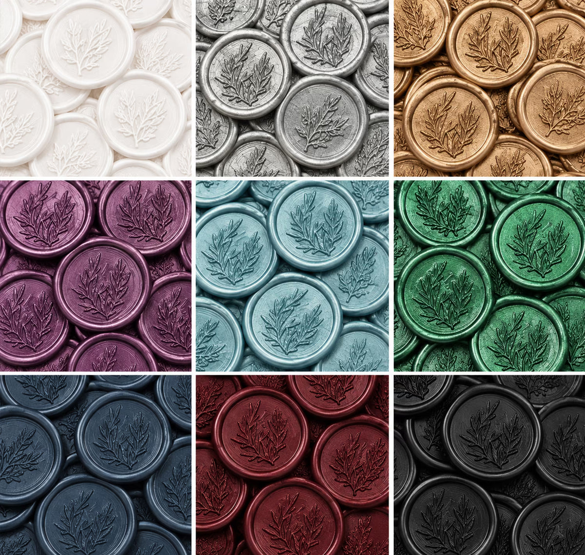 Ready-made wax seals for envelopes and gifts